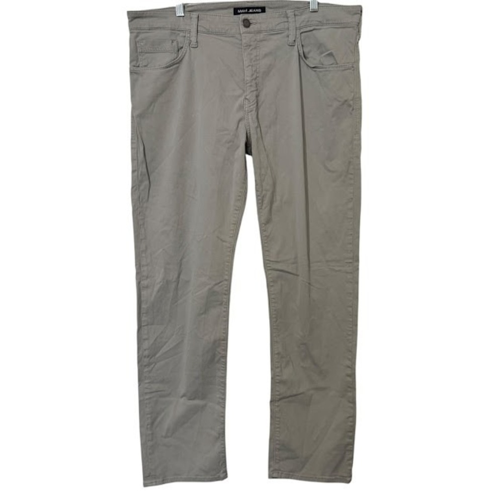 Mavi Zach Straight Leg Light Gray Stretch Chino Pants Mens 38 x 32